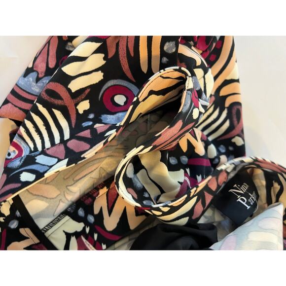 NWT Nina Parker Womens Plus 2X Tribal Printed Tailored Straigh Leg Pants Artsy - Picture 11 of 16